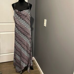 Never worn cow neck multi color dress nice and airy